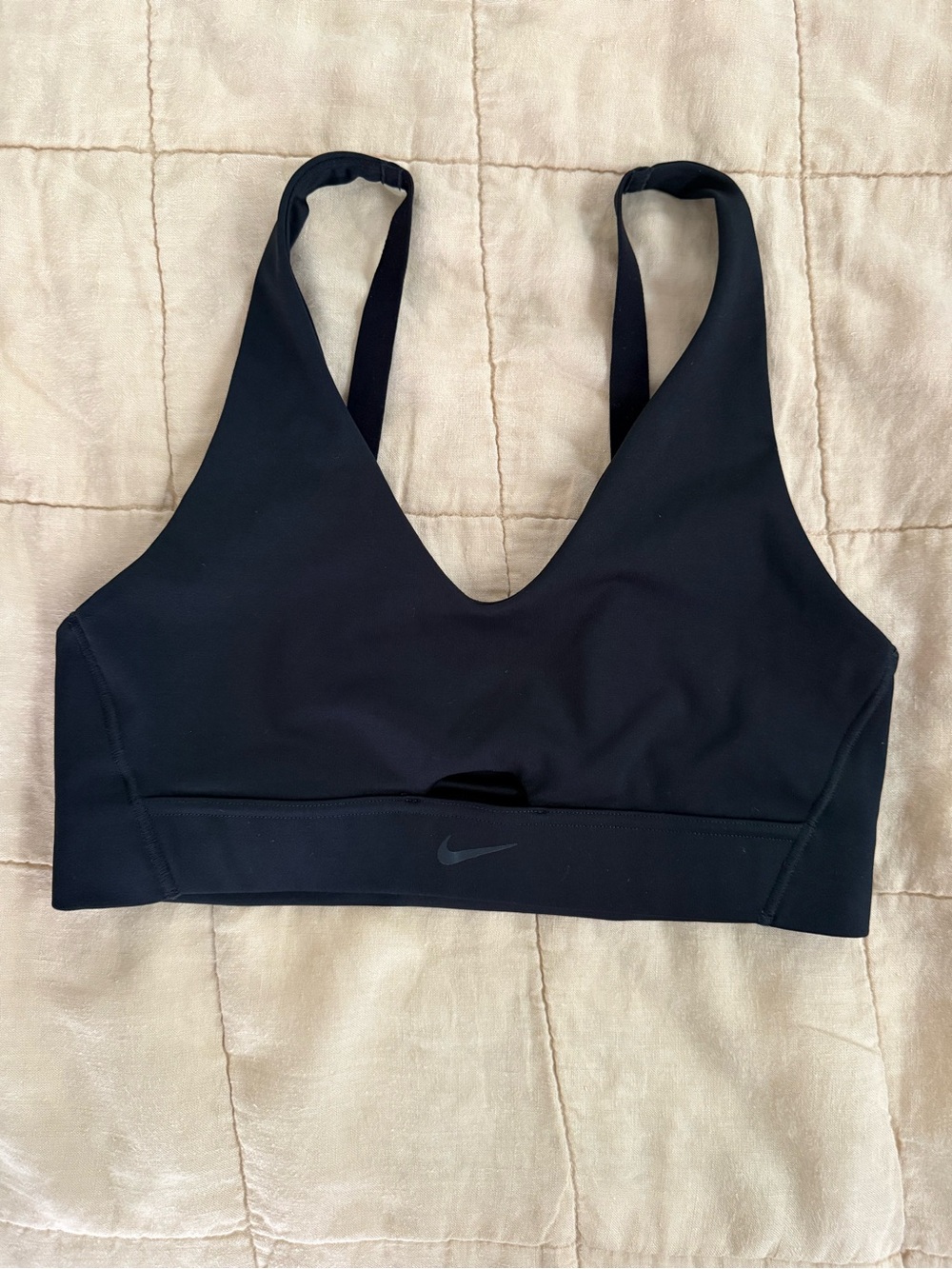 Nike Black Low-Impact V-Neck Sports Bra